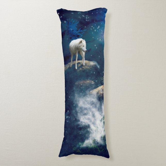 ARCTIC WOLF MOON STRIDER BODY CUSHION (Front Vertical)