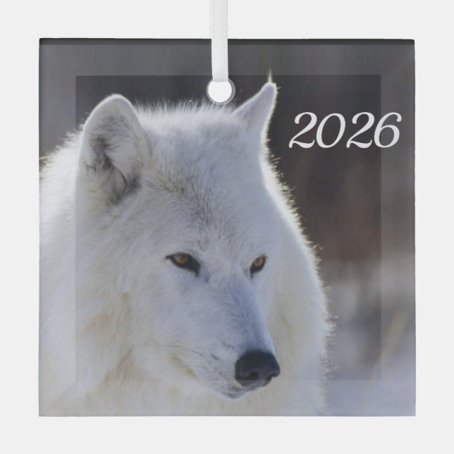 Arctic Wolf Ornament (Front)