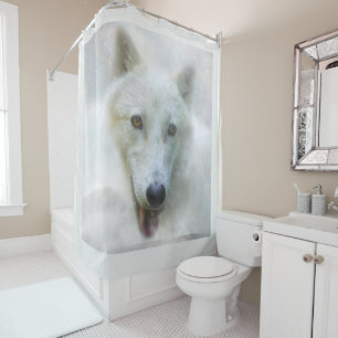 ARCTIC WOLF SNOW PIERCER SHOWER CURTAIN