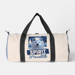 Arctic Wolf Spirit of Freedom Wildlife Design Duffle Bag