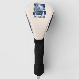 Arctic Wolf Spirit of Freedom Wildlife Design Golf Head Cover