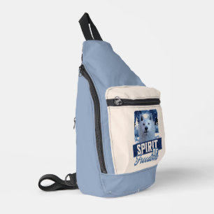 Arctic Wolf Spirit of Freedom Wildlife Design Sling Bag