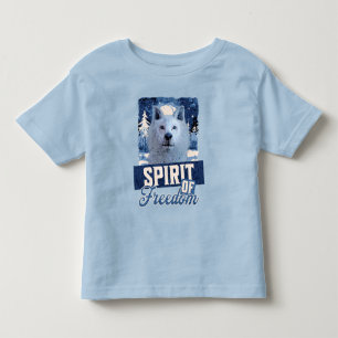Arctic Wolf Spirit of Freedom Wildlife Design Toddler T-Shirt