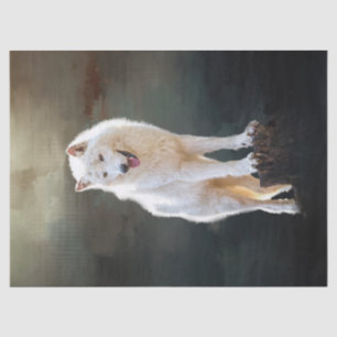 Arctic wolf tissue paper