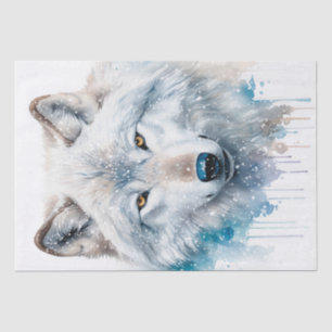 Arctic Wolf Watercolor Tissue Paper