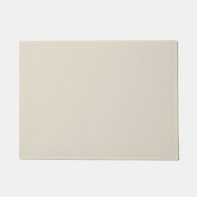 Arctic Wolf White Solid Colour Print, Light Neutra Doormat (Front)