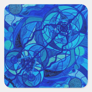 "Arcturian Calming Grid" Square Stickers