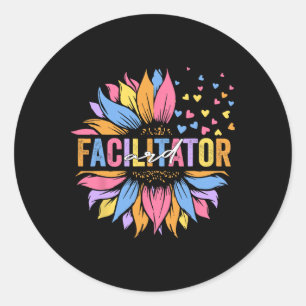 Ard Facilitator Special Education Sunflower  Classic Round Sticker