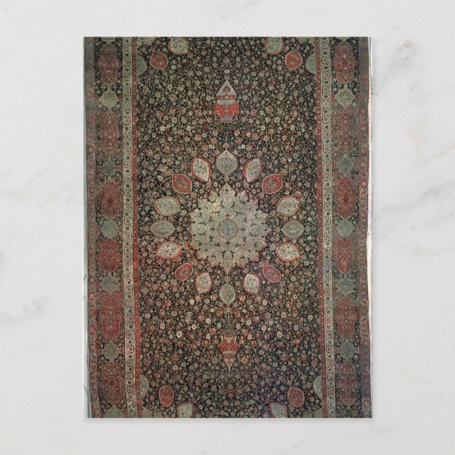 Ardabil carpet made for the mosque at Ardabil Postcard (Front)