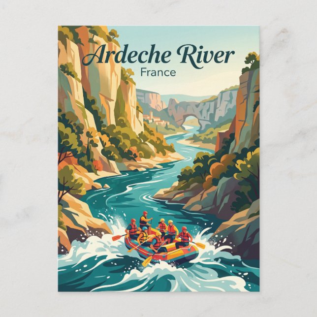Ardeche River France Postcard (Front)