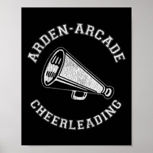 Arden-arcade Cheer Distressed Retro 90's Cheerlead Poster