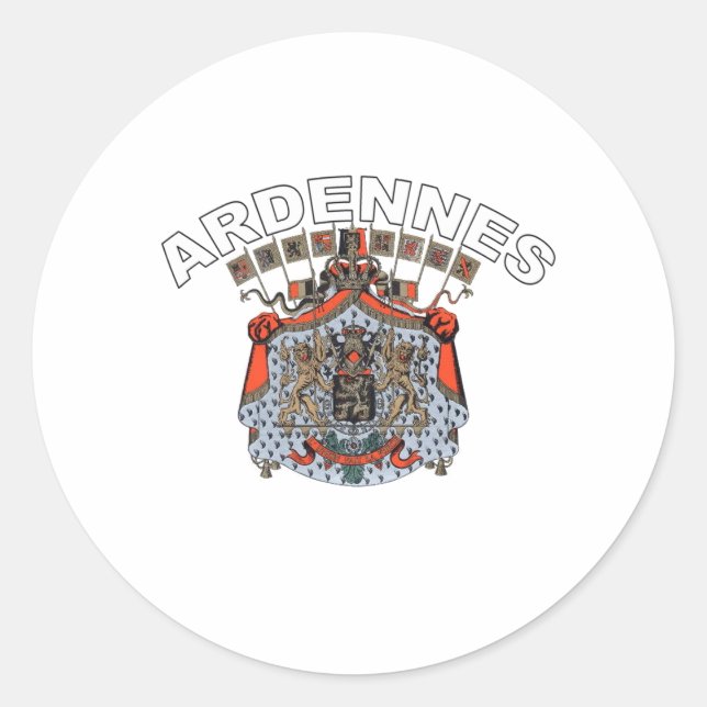 Ardennes, Belgium Classic Round Sticker (Front)