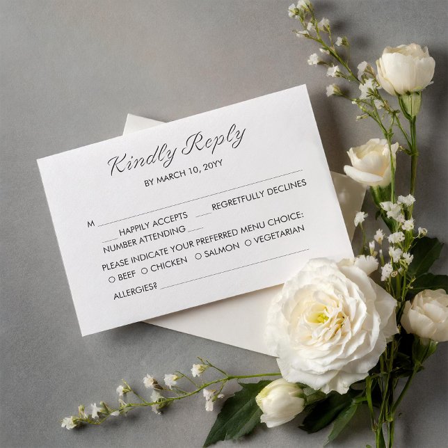 Ardent Romance Wedding RSVP Card (Creator Uploaded)