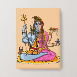 Ardhanarishvara Button