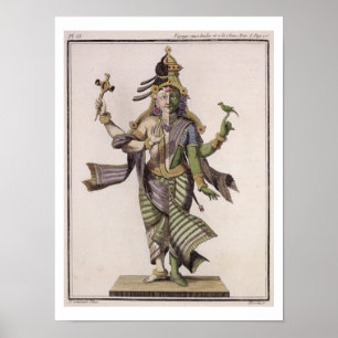 Ardhanarishvara, from 'Voyage aux Indes et a la Ch Poster