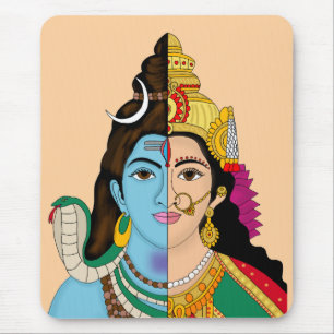 Ardhanarishwara Mouse Pad