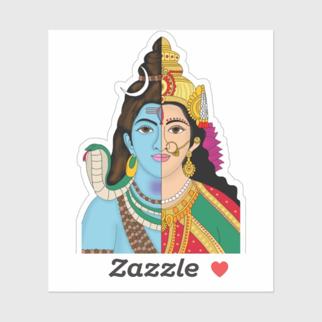 Ardhanarishwara Sticker (Sheet)