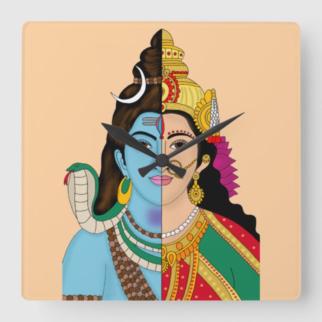 Ardhanarishwara Wall Clock (Front)
