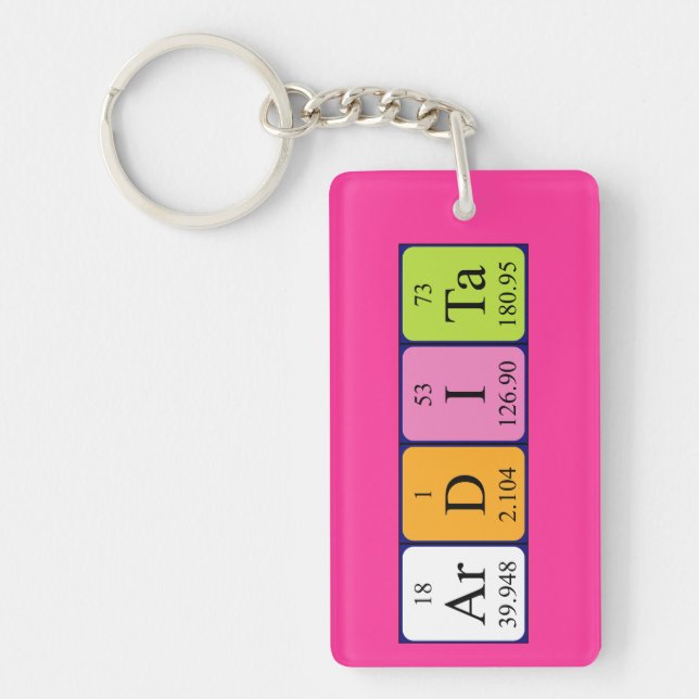 Ardita periodic table name keyring (Front)