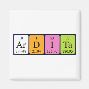 Ardita periodic table name magnet