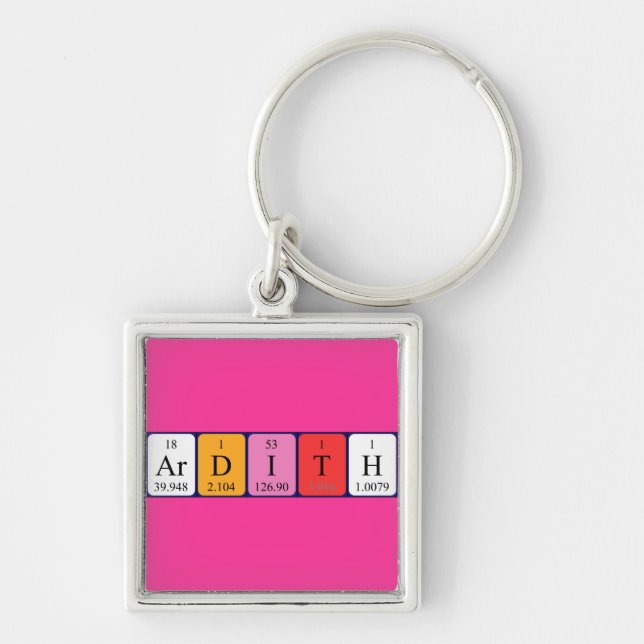 Ardith periodic table name keyring (Front)