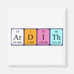 Ardith periodic table name magnet