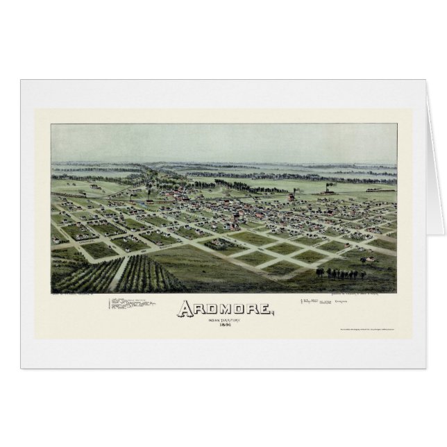 Ardmore, OK Panoramic Map - 1891 (Front Horizontal)