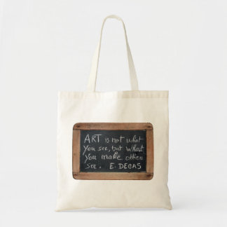 Ardoise 03 Artist's Quotes Degas Tote Bag