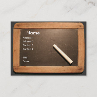 Ardoise Vintage School Slate with Chalk Business C Business Card
