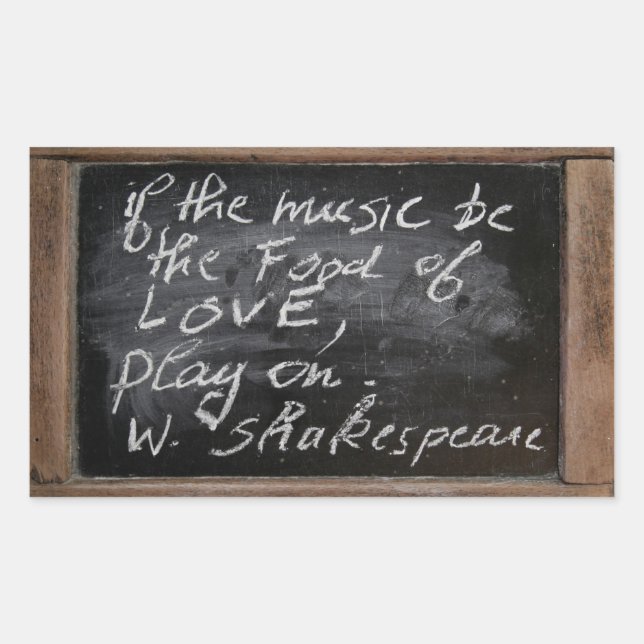 Ardoise - W. Shakespeare's Quote - Rectangular Sticker (Front)