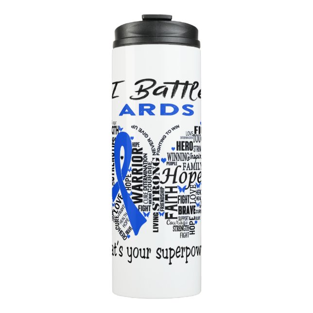 ARDS Awareness Month Ribbon Gifts Thermal Tumbler (Front)