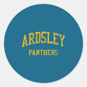 Ardsley high school hs ardsley ny vintage sports classic round sticker