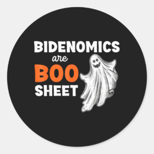 Are Boo Sheet Ghost Funny Political Halloween Classic Round Sticker