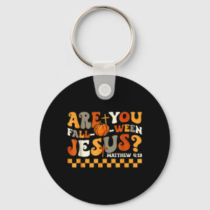 are Fall-O-Ween Jesus Pumpkin Christian Halloween Key Ring