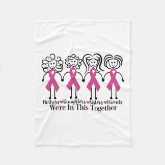 Are In Together Family Friends Breast Cancer Aware Fleece Blanket