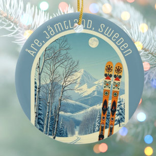 Åre Jämtland Sweden ski resort vacation souvenir  Ceramic Ornament