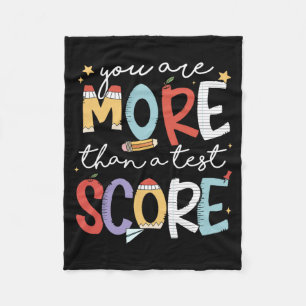 Are More Than A Test Score Test Day Staar Testing Fleece Blanket
