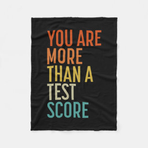 Are More Than A Test Score Vintage Teacher Testing Fleece Blanket