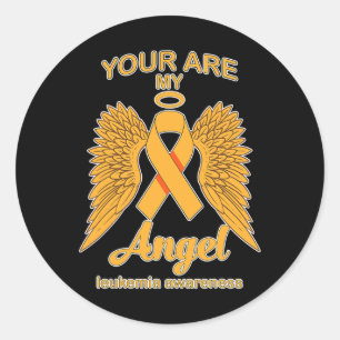 Are My Angel Leukaemia Awareness Classic Round Sticker