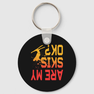 Are My Skis Ok Downhill Skiing Winter Sport Skiing Key Ring
