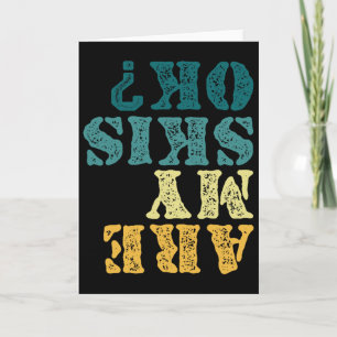 Are My Skis Ok Upside Down Funny Skiing Humor  Card