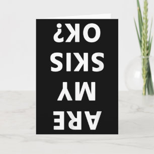 Are My Skis Okay Winter Funny Skiing Card