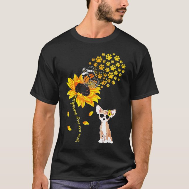 Are My Sunshine Sunflower Chihuahua Shirt For Men  (Front)