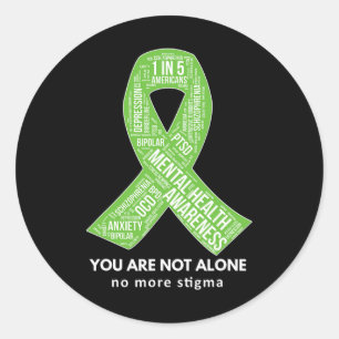 Are Not Alone 12 Step Recovery Na Aa Mental Health Classic Round Sticker
