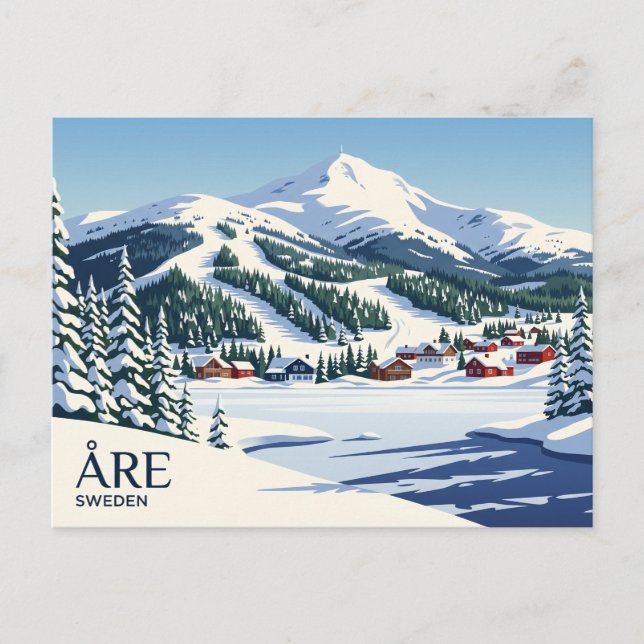 Åre Ski Resort Sweden Postcard (Front)