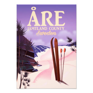Åre Sweden ski travel poster