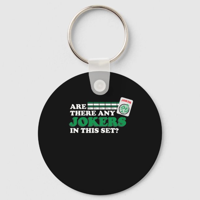 Are There Any Jokers In Set Mahjong Player Games Key Ring (Front)