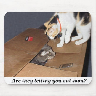 Are they letting you out soon? mouse pad
