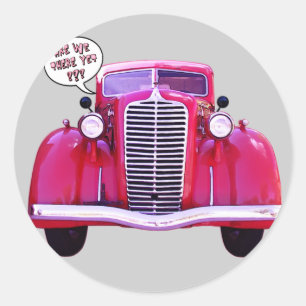 Are we there yet? classic round sticker