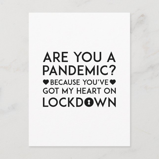 Are You A Pandemic? Postcard (Front)